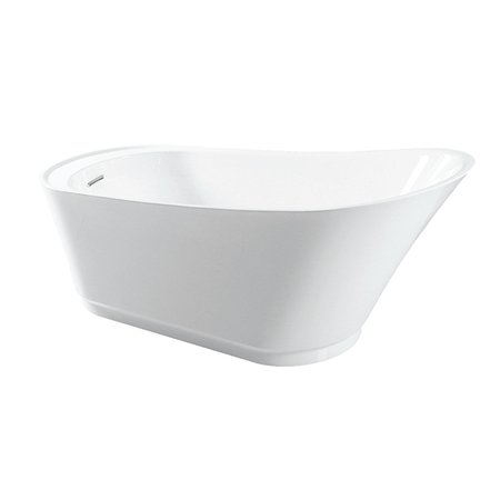 AQUA EDEN Freestanding Bathtubs, 59.45 L, 28.38 W, White, Acrylic VTRS592826